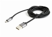 GEMBIRD GEMBIRD Kabel CABLEXPERT USB A Male/Micro B Male 2.0, 1,8m, opletený, černý, blister