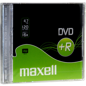 MAXELL DVD+R 4,7GB 16x 1PK SC MAXELL