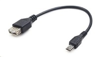 GEMBIRD GEMBIRD Kabel USB 2.0 A-Micro B, OTG, 15cm (F/M, pro tablety a smartphone)