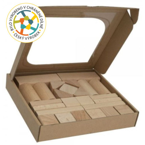 Marimex Dětské dřevěné kostky 25 ks