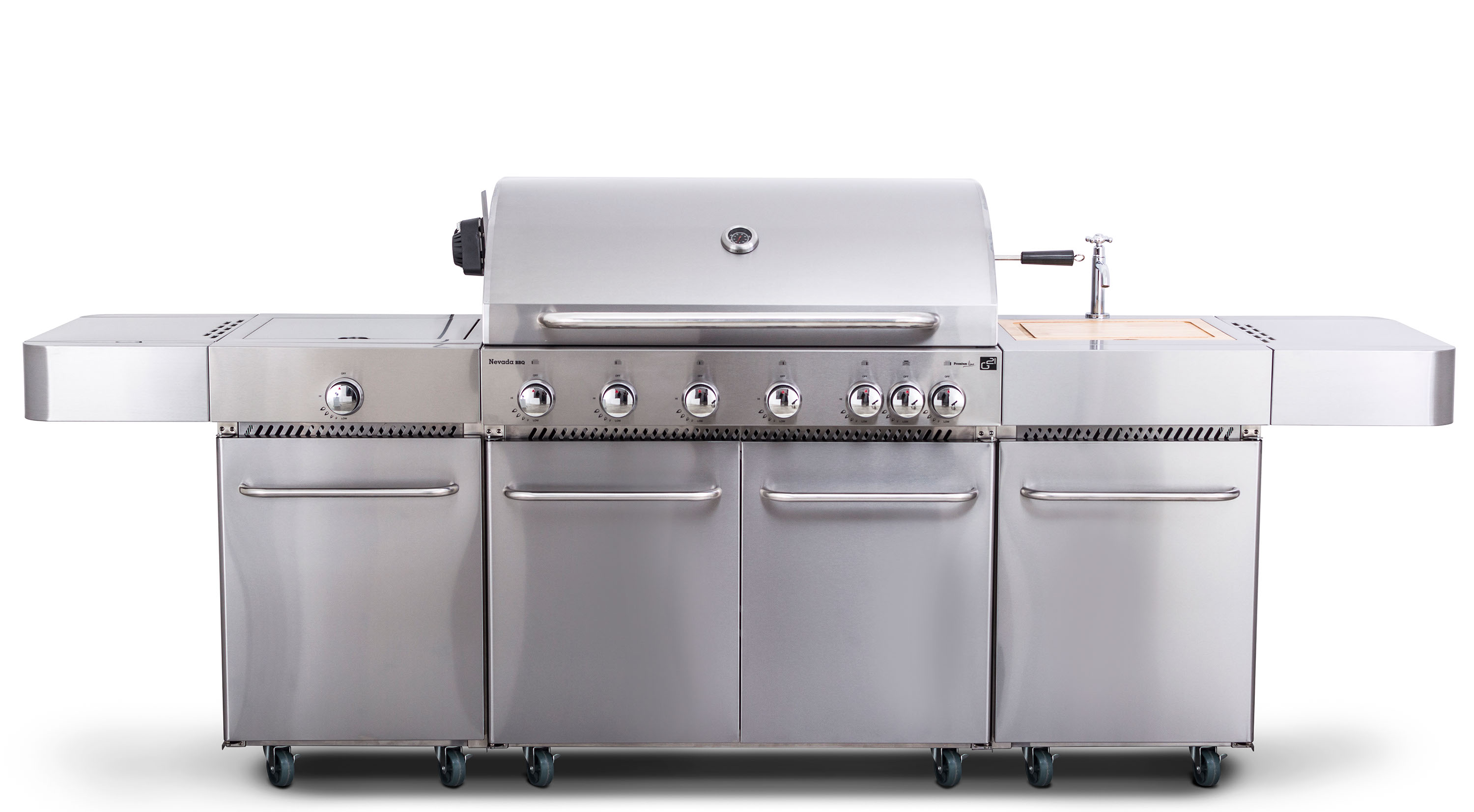 G21 Plynový gril G21 Nevada, BBQ kuchyně Premium Line + zdarma redukční ventil + 4 ROKY ZÁRUKA