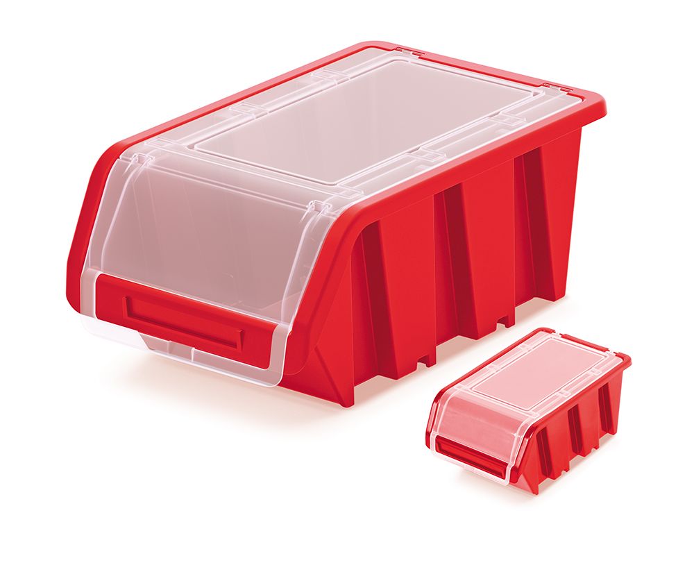 PROSPERPLAST Plastový úložný box uzavíratelný TRUCK PLUS 195x120x90 červený