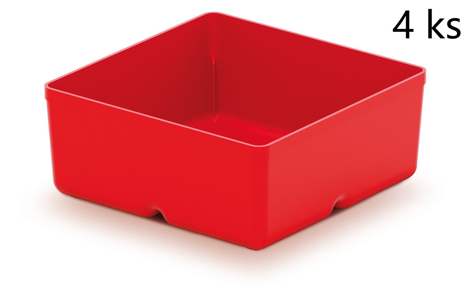 PROSPERPLAST Sada 4 plastových boxů na nářadí UNITE BOX 110x110x112 červené