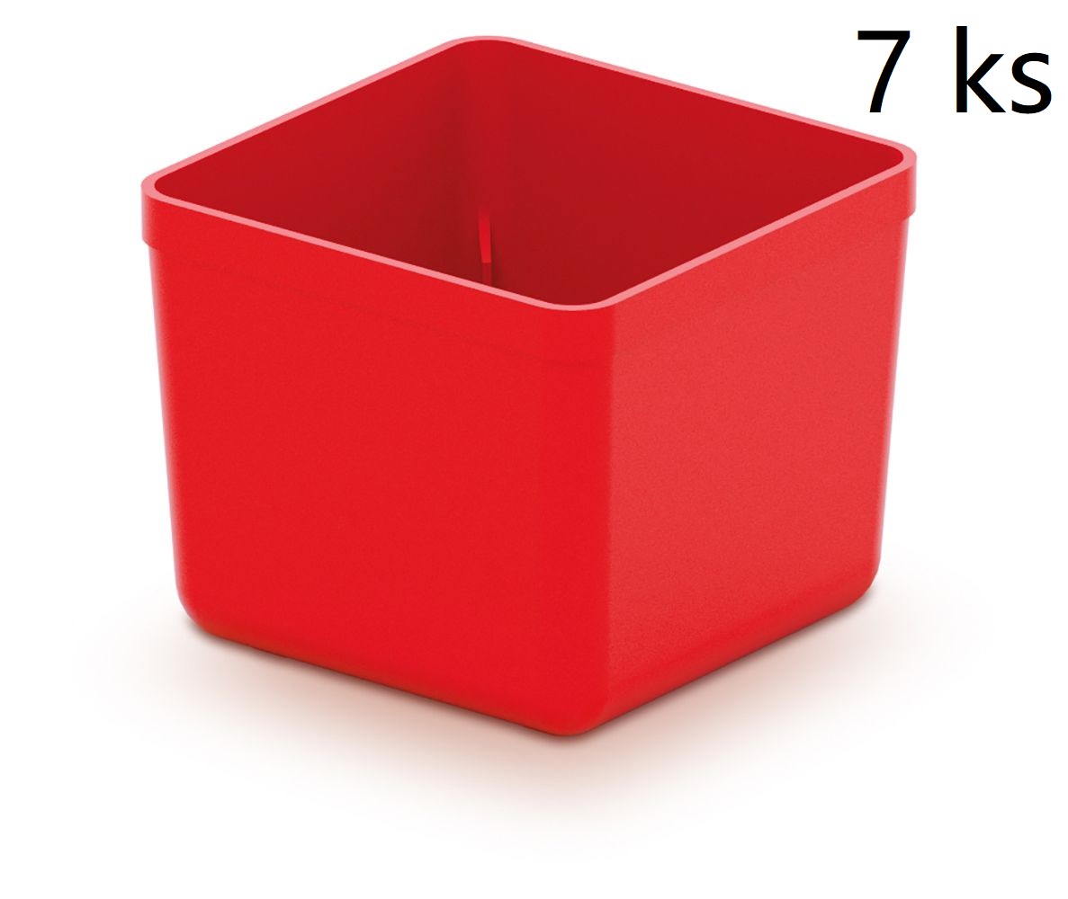 PROSPERPLAST Sada 7 plastových boxů na nářadí UNITE BOX 55x55x165 červené